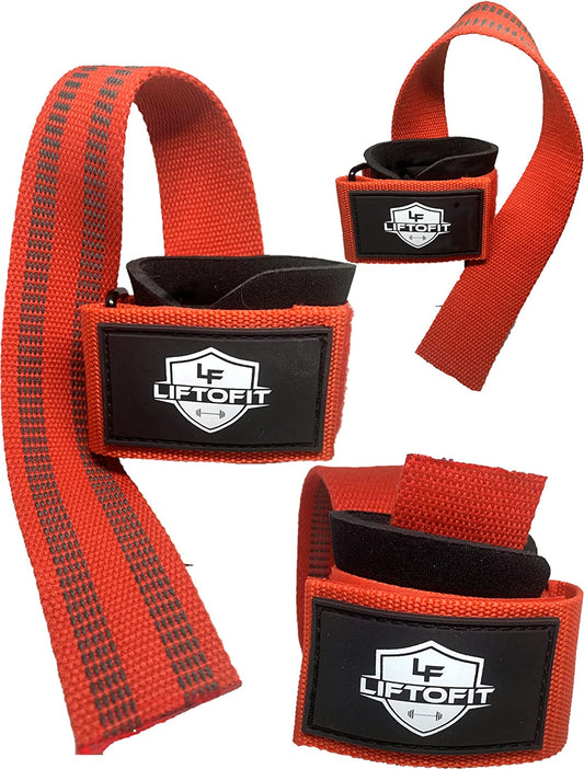 Weight Lifting Straps with Neoprene Wrist Padded and Anti-Skid Silicone - Wrist Straps for Better Weightlifting, Superior Deadlift, Great Body Building, Heavy Duty Powerlifting(Pair)